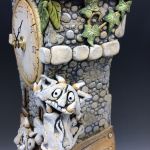 Gargoyle Towers Mantle Clock, Ceramic (9)