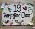 House sign ceramic - Rectangle 9 x 6 Kempsford