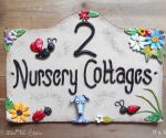 House Sign Ceramic - Bridge Top 9 x 6 Nursery Cottages