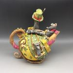 Tea Pot Ceramic, Mouse Family (3)