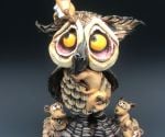 Owl Sculpture, ceramic Brian (6)