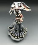 Wolf sculpture, ceramic Harry the Howler (5)