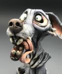 Wolf sculpture, ceramic Harry the Howler (7)