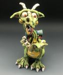 Dragon Sculpture, ceramic Backpacking Willy (1)
